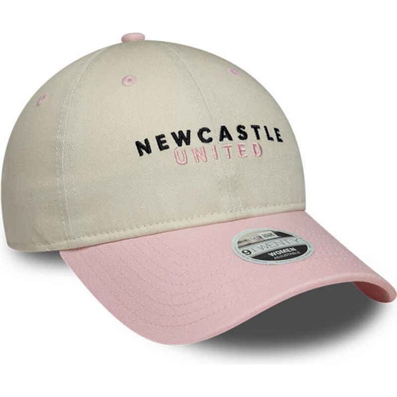 gorra-curva-beige-y-rosa-ajustable-para-mujer-9twenty-de-newcastle-united-football-club-premier-league-de-new-era