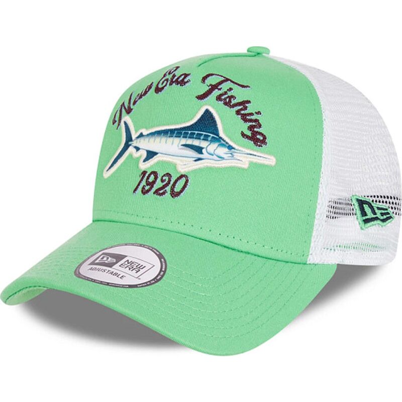 gorra-trucker-verde-y-blanca-a-frame-fishing-de-new-era