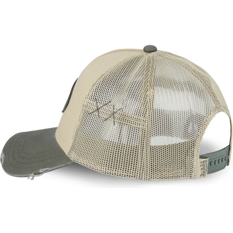 von-dutch-used-02-beige-and-green-trucker-hat