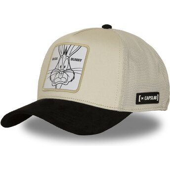 Gorra trucker beige y negra Bugs Bunny LOO14 BIC Looney Tunes de Capslab