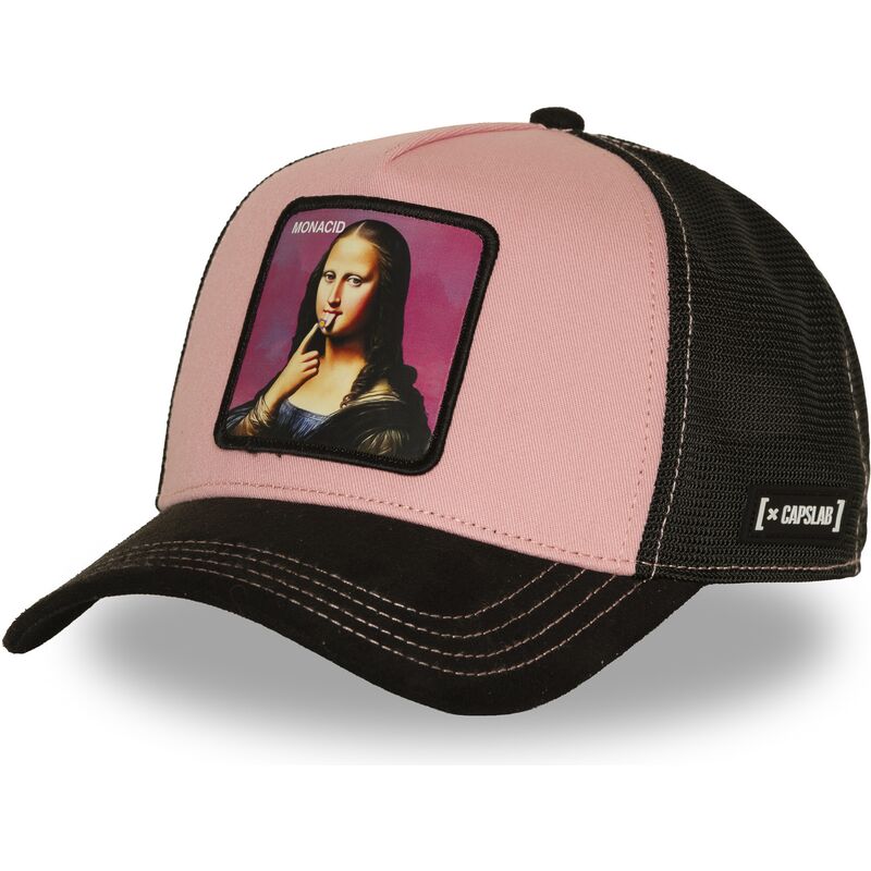 gorra-trucker-rosa-y-negra-mona-lisa-acid-art1-mona-monacid-famous-de-capslab gorra-trucker-rosa-y-negra-mona-lisa-acid-art1-mona-monacid-famous-de-capslab