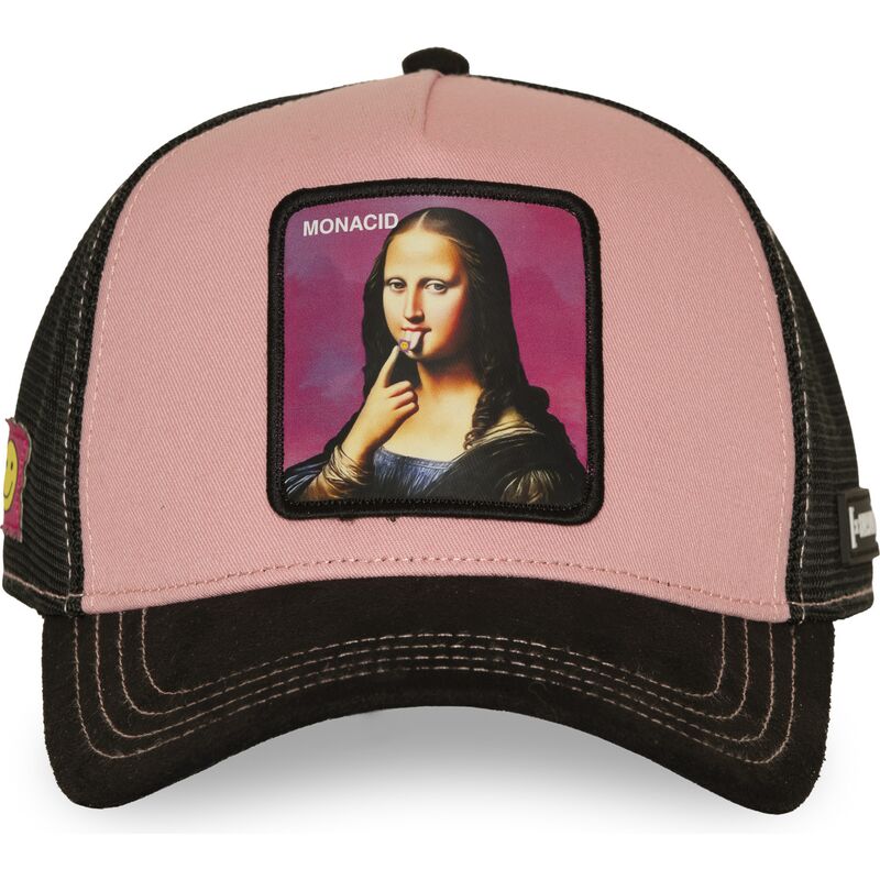 gorra-trucker-rosa-y-negra-mona-lisa-acid-art1-mona-monacid-famous-de-capslab gorra-trucker-rosa-y-negra-mona-lisa-acid-art1-mona-monacid-famous-de-capslab