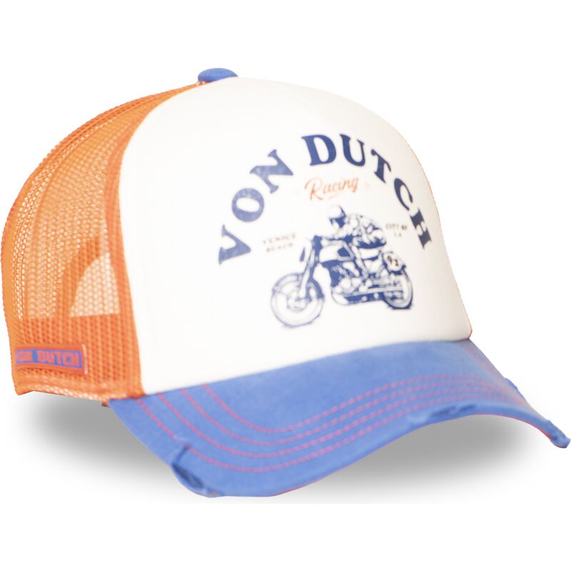 gorra-trucker-naranja-y-azul-crew34-de-von-dutch