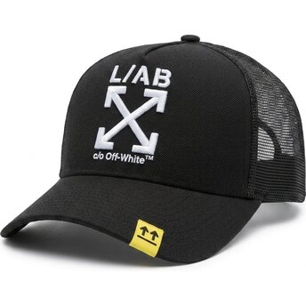 L/AB c/o Off-White™ White Logo Clamp Arrows Black Trucker Hat