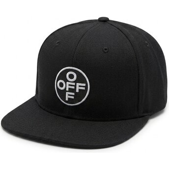 L/AB c/o Off-White™ Flat Brim White Logo Off Embroidered Twill Black Snapback Cap