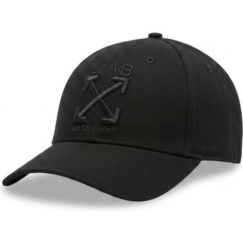 L/AB c/o Off-White™ Curved Brim Black Logo Clamp Arrows Twill Black Adjustable Cap