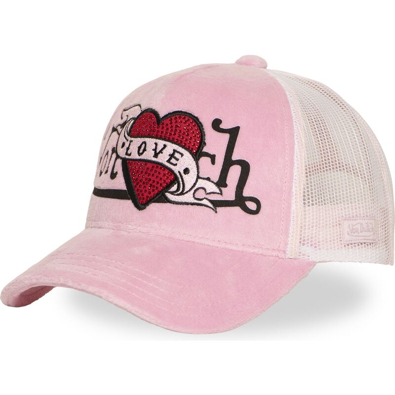 von-dutch-love-p-pink-trucker-hat von-dutch-love-p-pink-trucker-hat