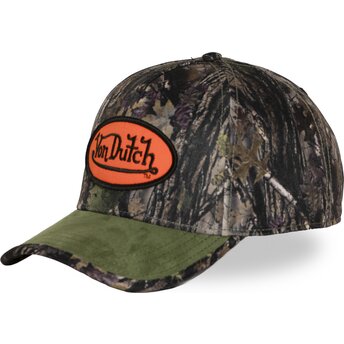 Gorra curva verde y marrón snapback REKA01 de Von Dutch
