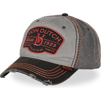 Gorra curva gris ajustable RETRO16 de Von Dutch