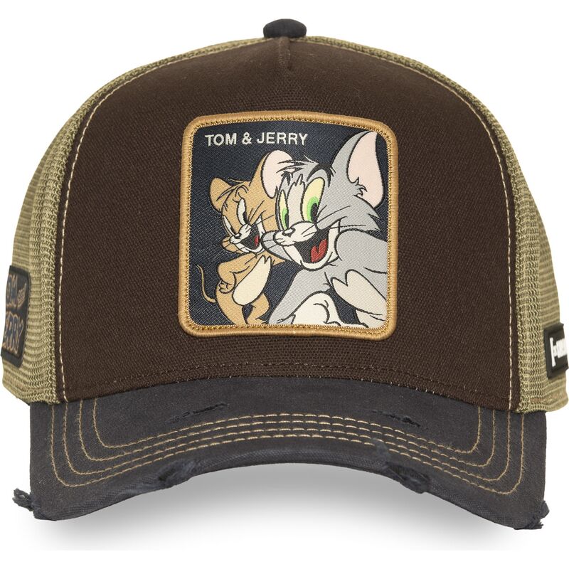 gorra-trucker-marron-tom-y-jerry-taj9-jat-looney-tunes-de-capslab gorra-trucker-marron-tom-y-jerry-taj9-jat-looney-tunes-de-capslab