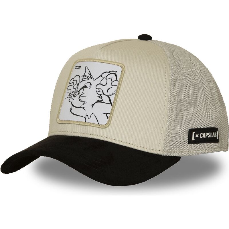 gorra-trucker-beige-y-negra-tom-taj9-bico-looney-tunes-de-capslab
