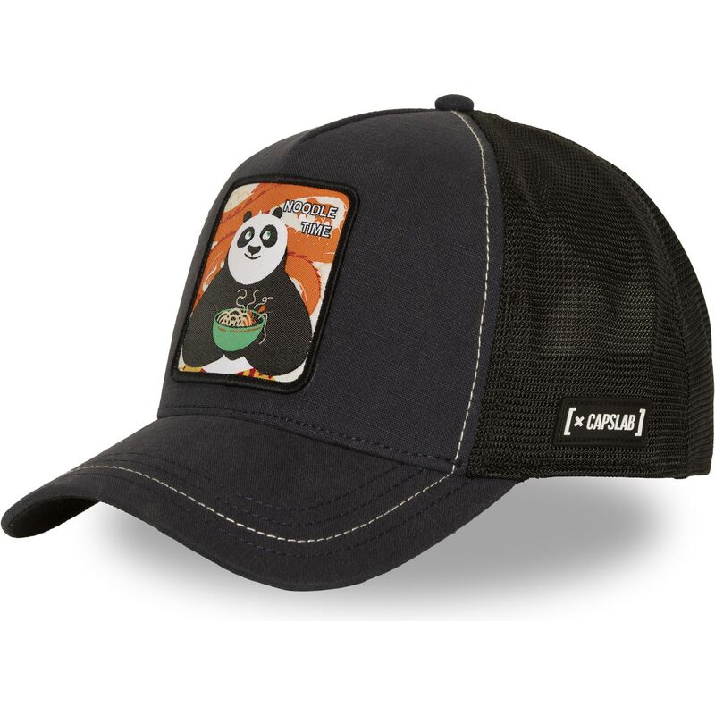 capslab-po-kfp2-pan-kung-fu-panda-black-trucker-hat capslab-po-kfp2-pan-kung-fu-panda-black-trucker-hat