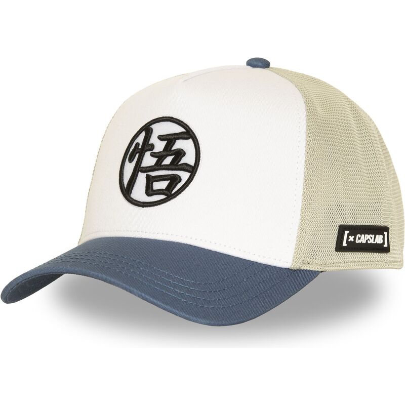 gorra-trucker-beige-y-azul-marino-son-goku-dbs9-bico-dragon-ball-de-capslab gorra-trucker-beige-y-azul-marino-son-goku-dbs9-bico-dragon-ball-de-capslab