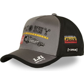 Gorra trucker gris y negra DMC DeLorean BTF2 BTF Regreso al futuro de Capslab