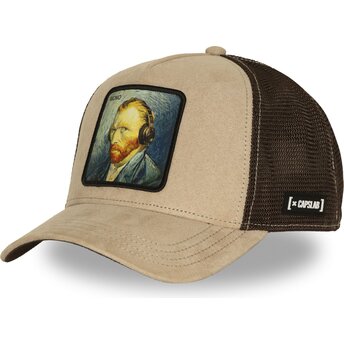 Gorra trucker beige y marrón Vincent van Gogh ART1 MONO...