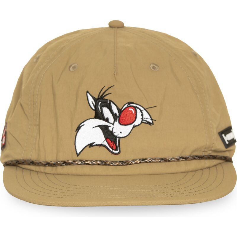 gorra-plana-beige-snapback-silvestre-loo13-goob-looney-tunes-de-capslab