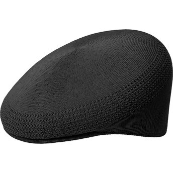Kangol Golden Logo Tropic 504 Ventair Black Flat Cap