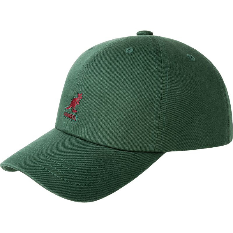 gorra-curva-verde-ajustable-con-logo-rojo-washed-baseball-algae-de-kangol