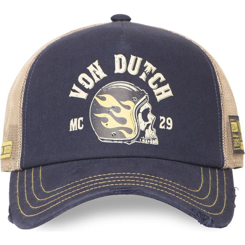 von-dutch-crew30-navy-blue-and-beige-trucker-hat von-dutch-crew30-navy-blue-and-beige-trucker-hat