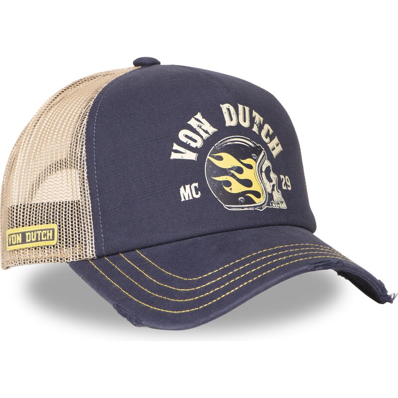 von-dutch-crew30-navy-blue-and-beige-trucker-hat von-dutch-crew30-navy-blue-and-beige-trucker-hat