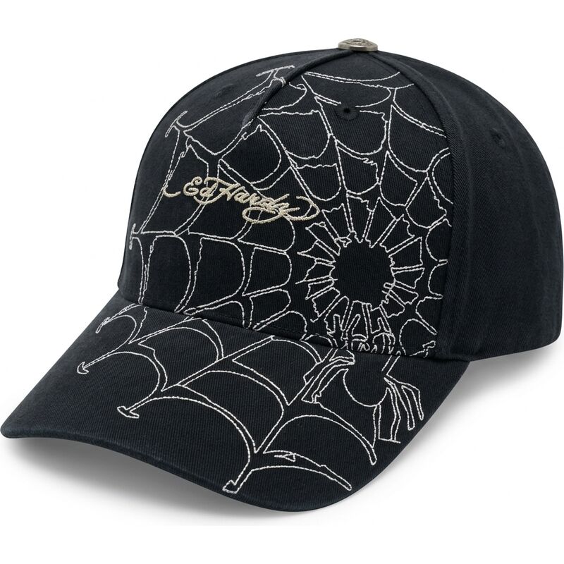 gorra-curva-negra-y-blanca-ajustable-spiderweb-de-ed-hardy gorra-curva-negra-y-blanca-ajustable-spiderweb-de-ed-hardy