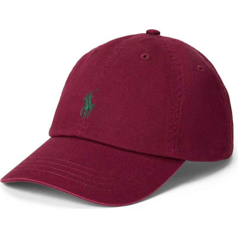gorra-curva-granate-roja-ajustable-con-logo-verde-cotton-chino-classic-sport-de-polo-ralph-lauren gorra-curva-granate-roja-ajustable-con-logo-verde-cotton-chino-classic-sport-de-polo-ralph-lauren