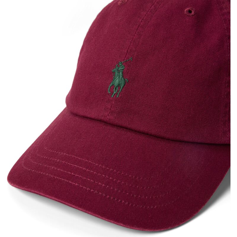 gorra-curva-granate-roja-ajustable-con-logo-verde-cotton-chino-classic-sport-de-polo-ralph-lauren gorra-curva-granate-roja-ajustable-con-logo-verde-cotton-chino-classic-sport-de-polo-ralph-lauren
