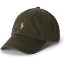 gorra-curva-verde-oscuro-ajustable-con-logo-marron-cotton-chino-classic-sport-de-polo-ralph-lauren
