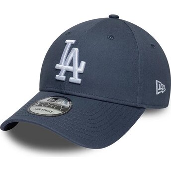 Gorra curva gris ajustable 9FORTY League Essential de Los Angeles Dodgers MLB de New Era
