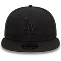gorra-plana-negra-ajustada-con-logo-negro-59fifty-league-essential-de-los-angeles-dodgers-mlb-de-new-era