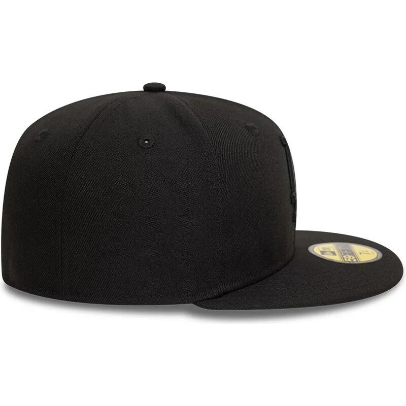 gorra-plana-negra-ajustada-con-logo-negro-59fifty-league-essential-de-los-angeles-dodgers-mlb-de-new-era