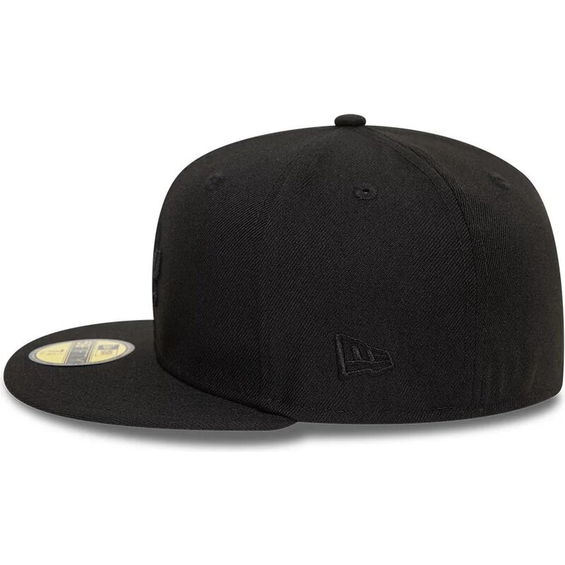 gorra-plana-negra-ajustada-con-logo-negro-59fifty-league-essential-de-los-angeles-dodgers-mlb-de-new-era