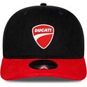 gorra-curva-negra-y-roja-snapback-9seventy-stretch-snap-contrast-visor-de-ducati-motor-motogp-de-new-era