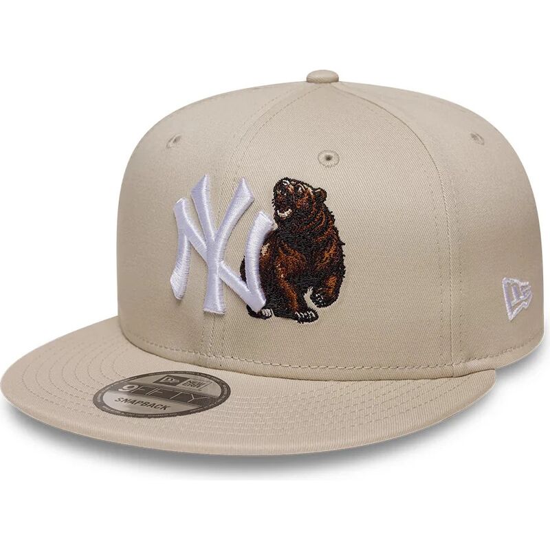 gorra-plana-beige-snapback-oso-9fifty-outdoor-icon-de-new-york-yankees-mlb-de-new-era