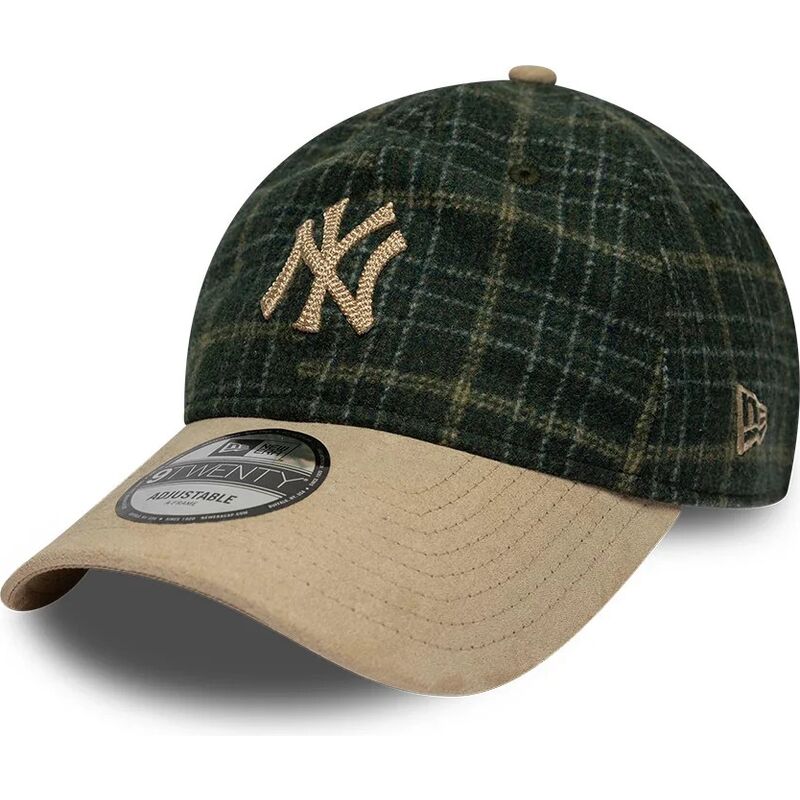 gorra-curva-verde-y-beige-ajustable-9twenty-mix-check-de-new-york-yankees-mlb-de-new-era gorra-curva-verde-y-beige-ajustable-9twenty-mix-check-de-new-york-yankees-mlb-de-new-era