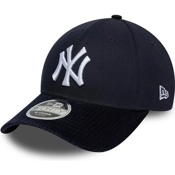 Gorra curva azul marino snapback 9FORTY M-Crown Cord Visor de New York Yankees MLB de New Era