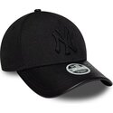 gorra-curva-negra-ajustable-para-mujer-con-logo-negro-9forty-m-crown-a-frame-fabric-mix-de-new-york-yankees-mlb-de-new-era