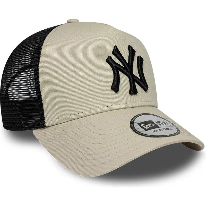 new-era-black-logo-a-frame-league-essential-new-york-yankees-mlb-beige-and-black-trucker-hat