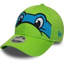 new-era-curved-brim-youth-leonardo-9forty-m-crown-face-teenage-mutant-ninja-turtles-green-snapback-cap