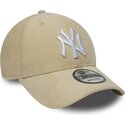 gorra-curva-beige-snapback-9forty-entry-cord-de-new-york-yankees-mlb-de-new-era