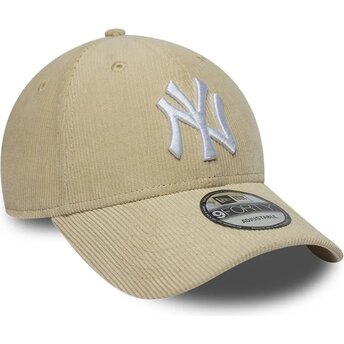 Gorra curva beige snapback 9FORTY Entry Cord de New York Yankees MLB de New Era
