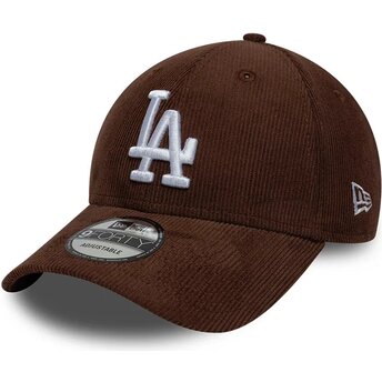 Gorra curva marrón snapback 9FORTY Entry Cord de Los Angeles Dodgers MLB de New Era