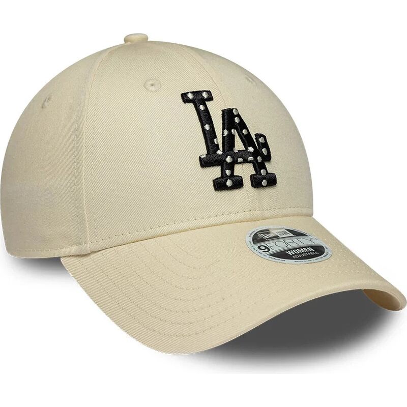 gorra-curva-beige-ajustable-para-mujer-con-logo-negro-9forty-infill-de-los-angeles-dodgers-mlb-de-new-era gorra-curva-beige-ajustable-para-mujer-con-logo-negro-9forty-infill-de-los-angeles-dodgers-mlb-de-new-era