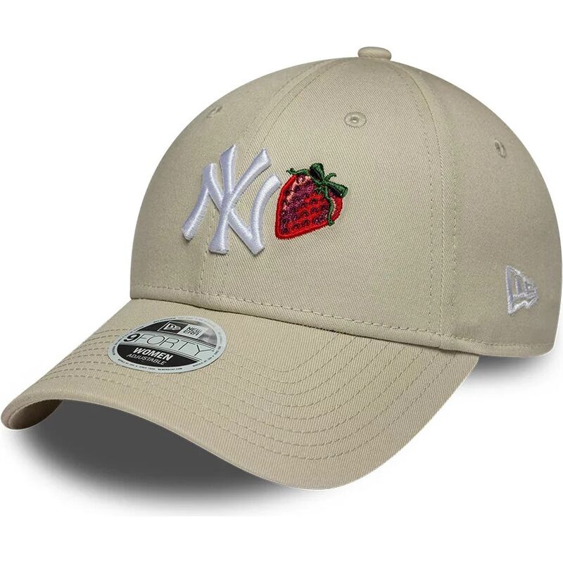 gorra-curva-beige-ajustable-para-mujer-9forty-fruit-icon-strawberry-de-new-york-yankees-mlb-de-new-era