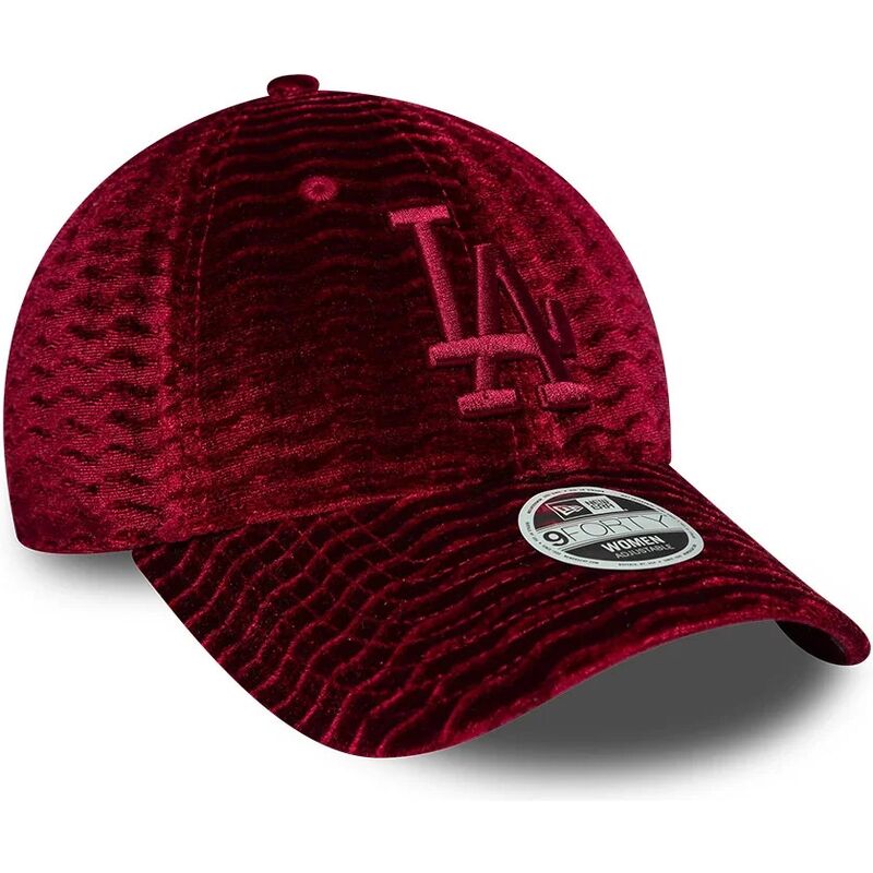 gorra-curva-roja-ajustable-para-mujer-con-logo-rojo-9forty-velour-de-los-angeles-dodgers-mlb-de-new-era