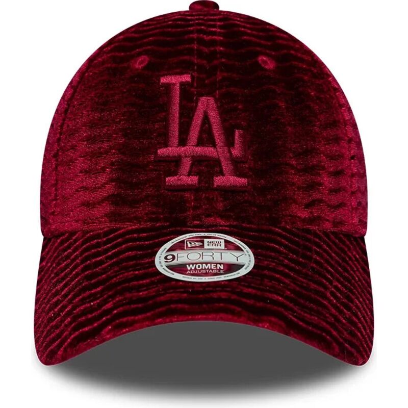 gorra-curva-roja-ajustable-para-mujer-con-logo-rojo-9forty-velour-de-los-angeles-dodgers-mlb-de-new-era