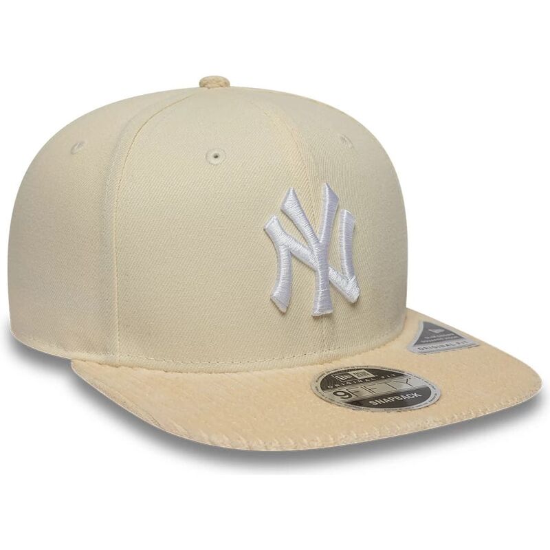 new-era-flat-brim-9fifty-cord-visor-new-york-yankees-mlb-beige-snapback-cap