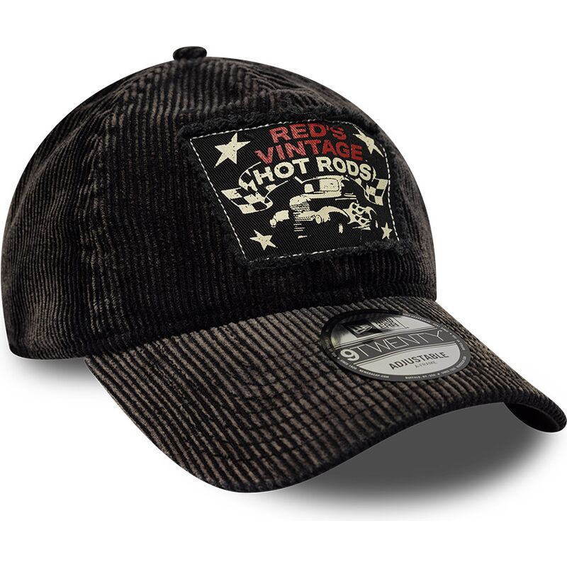 new-era-curved-brim-9twenty-patch-acid-cord-hot-rods-black-adjustable-cap new-era-curved-brim-9twenty-patch-acid-cord-hot-rods-black-adjustable-cap