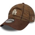 gorra-curva-marron-ajustable-9twenty-mix-check-de-los-angeles-dodgers-mlb-de-new-era