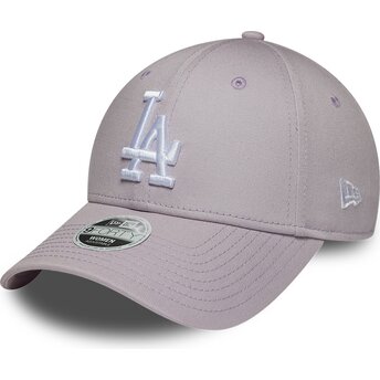 Gorra curva violeta claro ajustable para mujer 9FORTY League Essential de Los Angeles Dodgers MLB de New Era